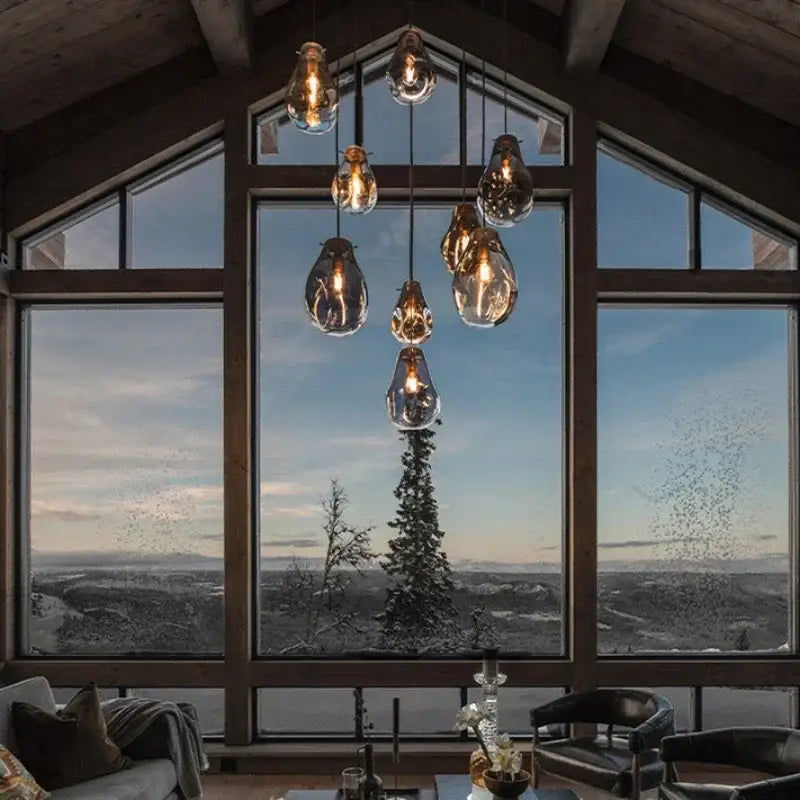 Decorbites colorful glass chandelier dining room pendant light