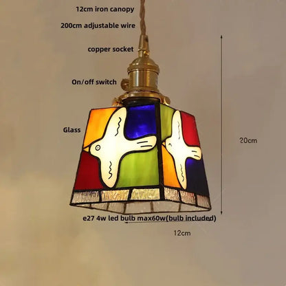 colorful glass magic cube pendant light for dining room