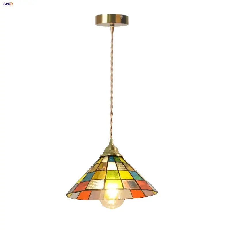colorful glass magic cube pendant light for dining room