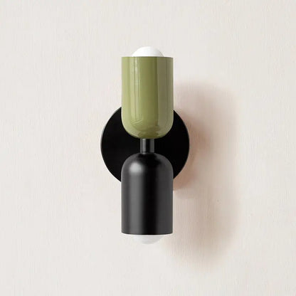Modern olive & cream wall sconce bedroom light