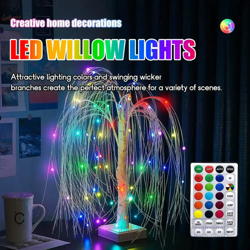Decorbites colorful willow tree light – living room party decor
