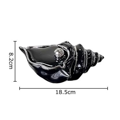 conch ashtray silver and white ceramic living room decor