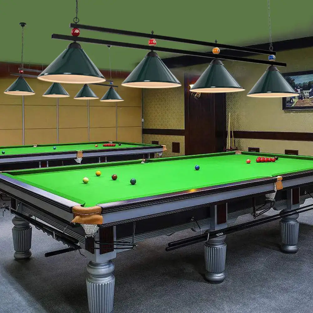 Industrial black metal pendant ceiling light game room billiards accent