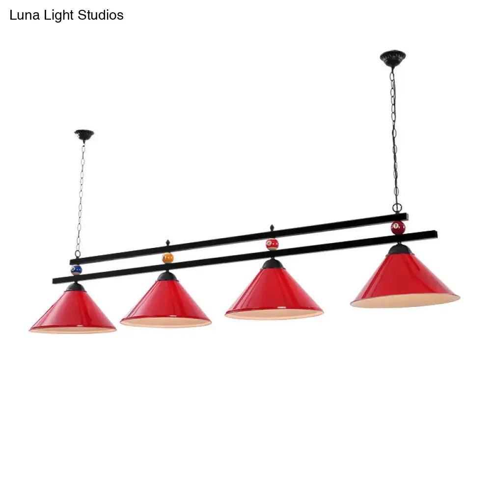 Industrial black metal pendant ceiling light game room billiards accent