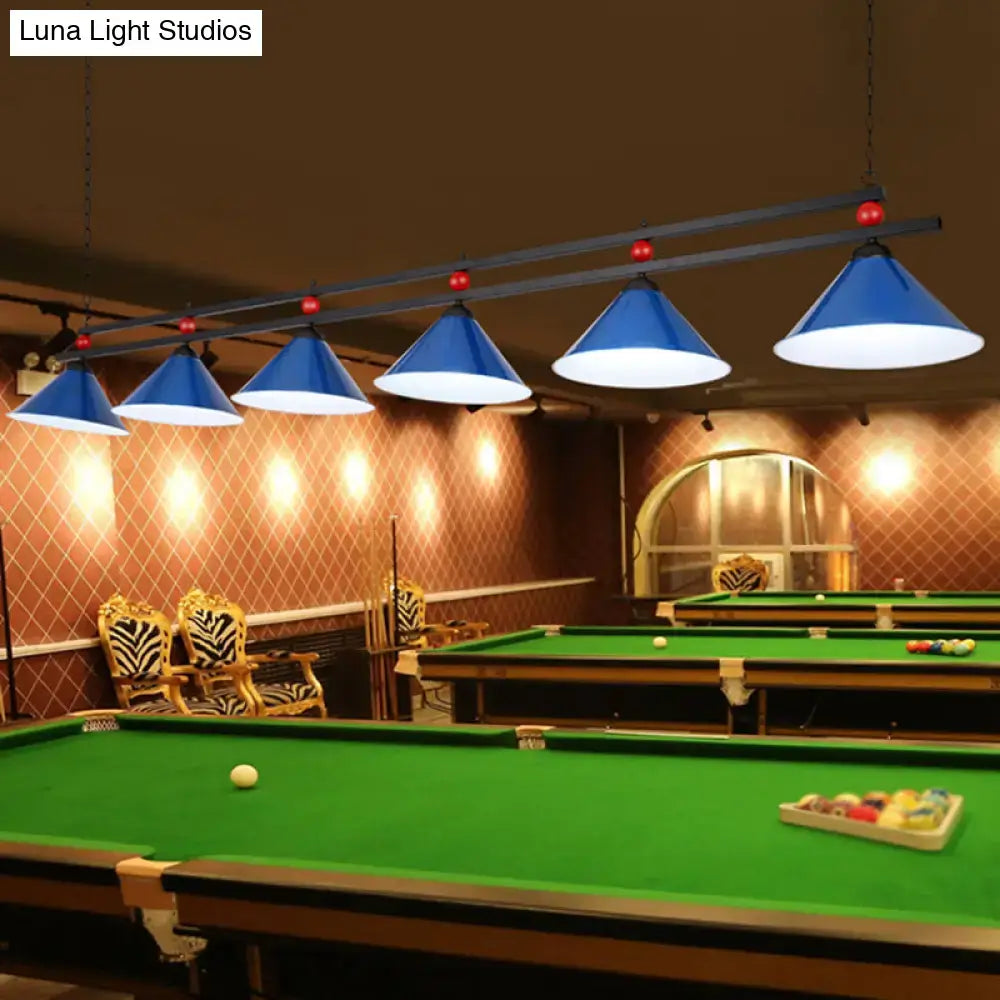 Industrial black metal pendant ceiling light game room billiards accent