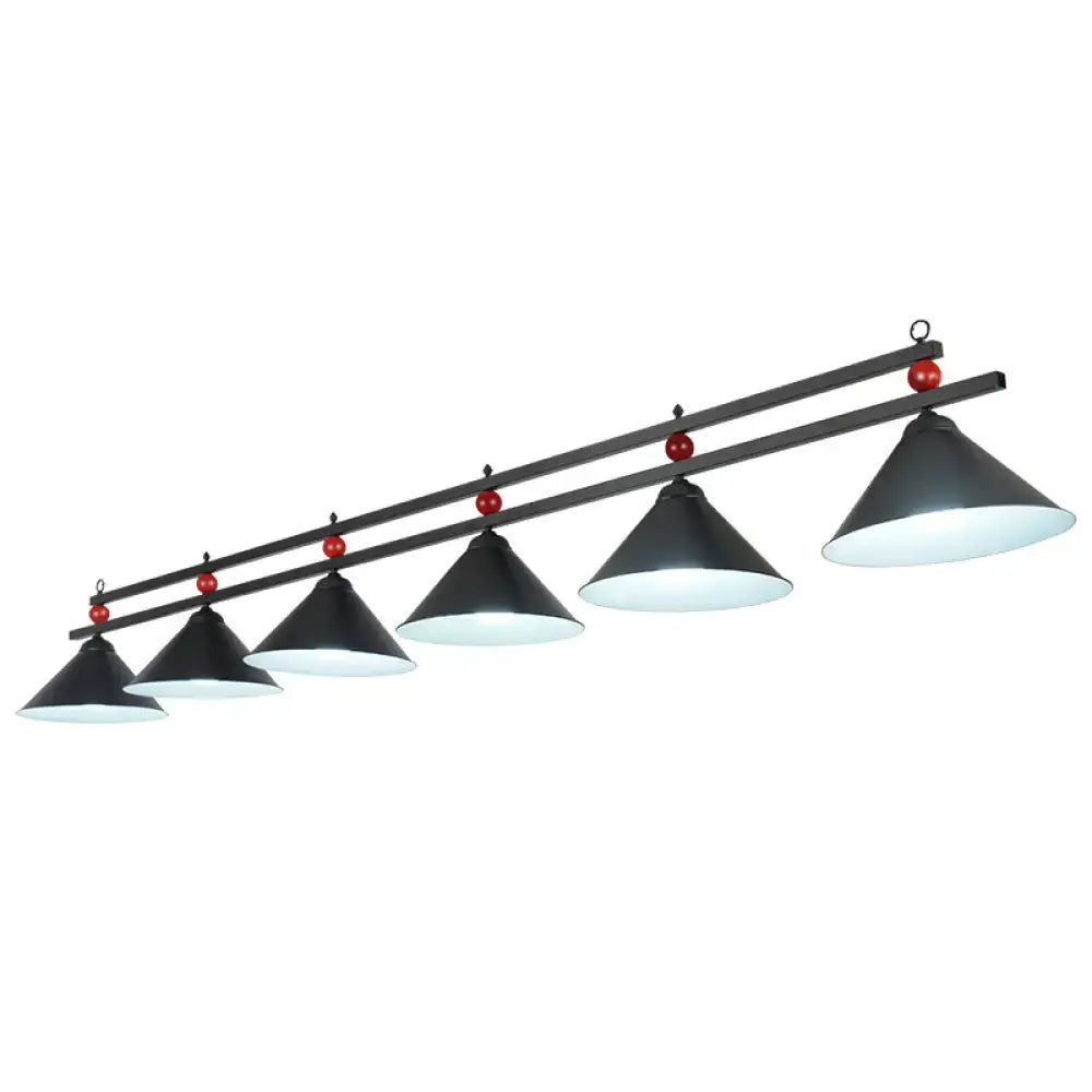 Industrial black metal pendant ceiling light game room billiards accent