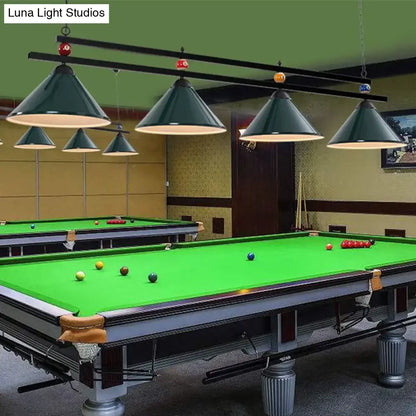 Industrial black metal pendant ceiling light game room billiards accent