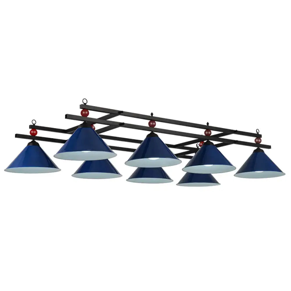 Industrial black metal pendant ceiling light game room billiards accent