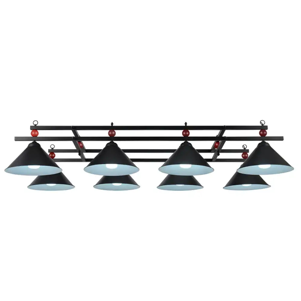 Industrial black metal pendant ceiling light game room billiards accent