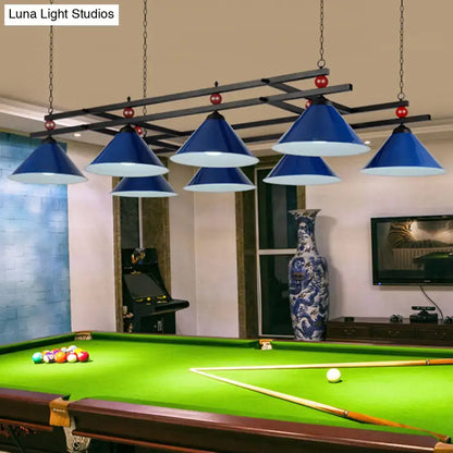 Industrial black metal pendant ceiling light game room billiards accent