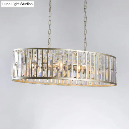 Contemporary black & gold crystal pendant light dining room chandelier