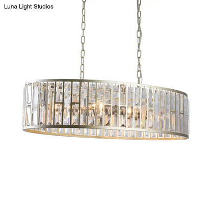 Contemporary black & gold crystal pendant light dining room chandelier