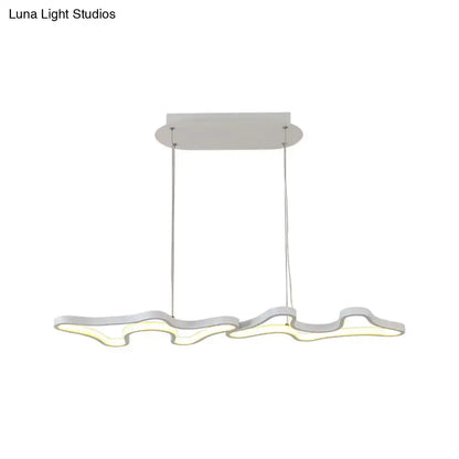 Modern black & white cloud metal island light kitchen pendant