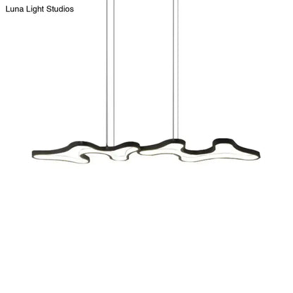 Modern black & white cloud metal island light kitchen pendant