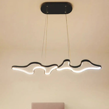 Modern black & white cloud metal island light kitchen pendant