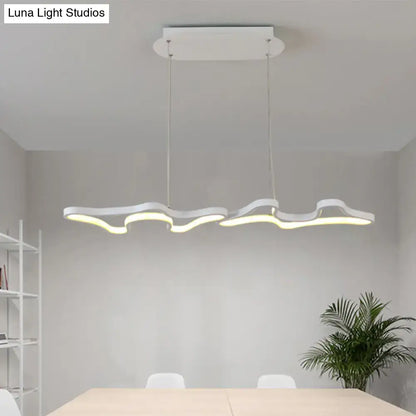 Modern black & white cloud metal island light kitchen pendant