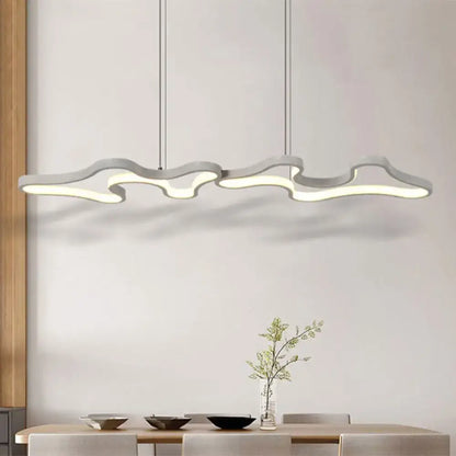 Modern black & white cloud metal island light kitchen pendant