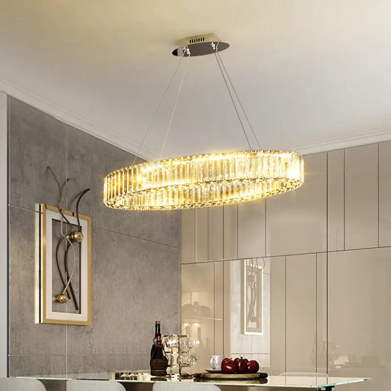 contemporary clear crystal chandelier dining room light