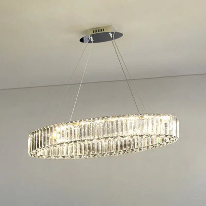 Decorbites contemporary clear crystal chandelier dining room light