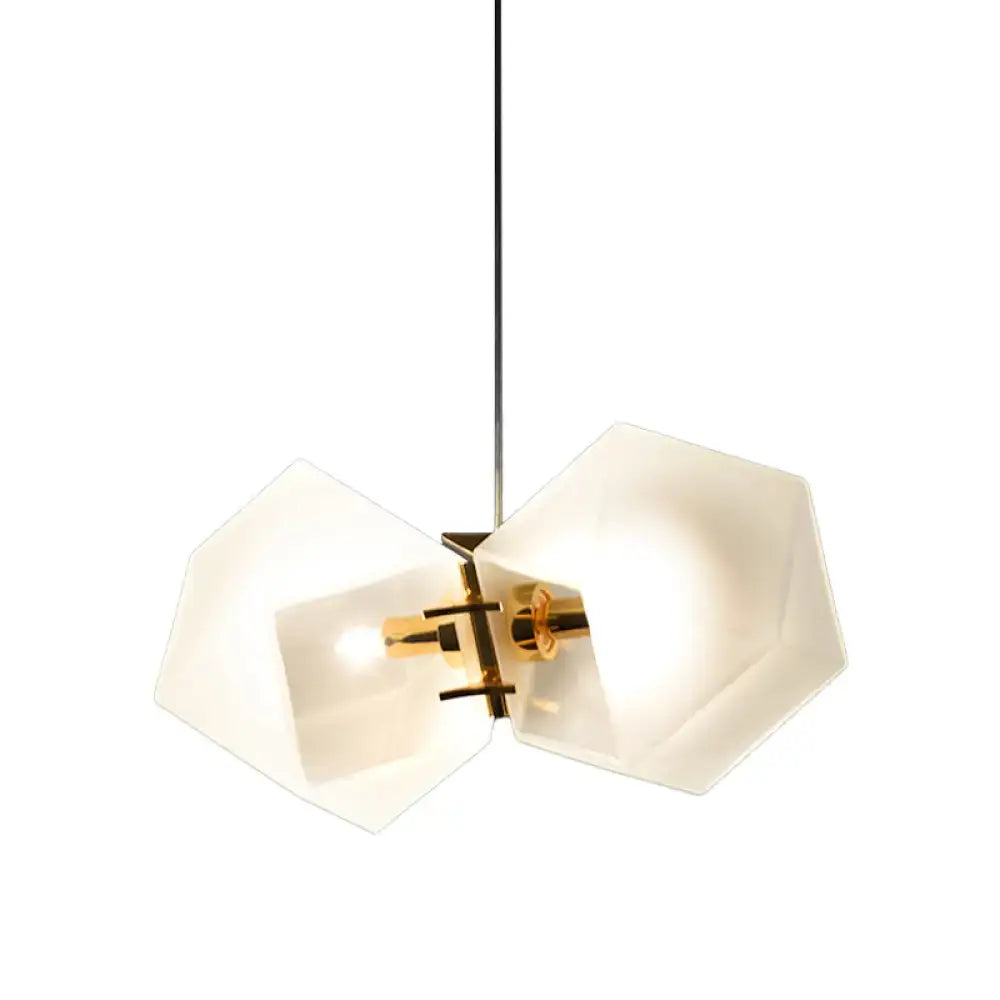 Modern frosted white glass honeycomb island lamp dining room light
