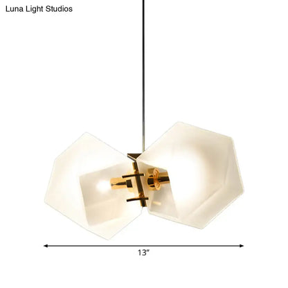 Modern frosted white glass honeycomb island lamp dining room light