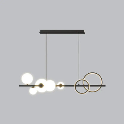 Modern gold glass island lamp dining room pendant light