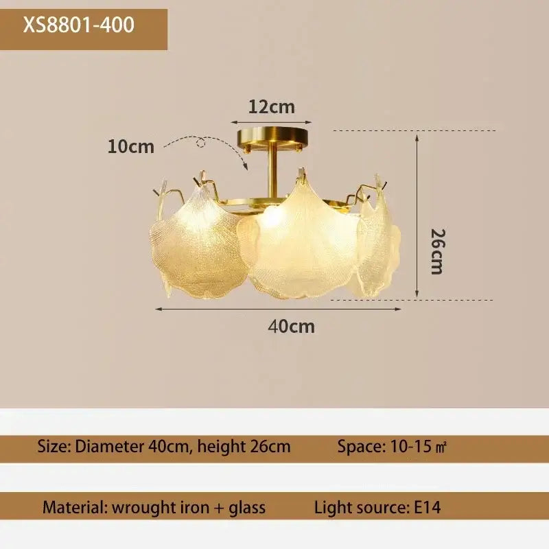 contemporary led chandelier gold leaf dining room light