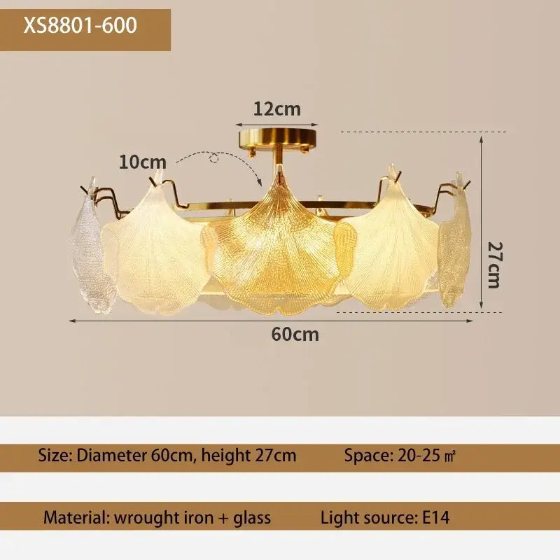 contemporary led chandelier gold leaf dining room light