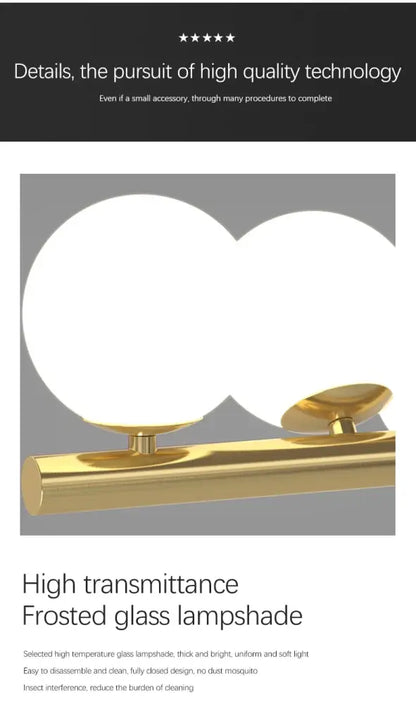 Modern gold long ceiling chandelier dining room glass pendant light