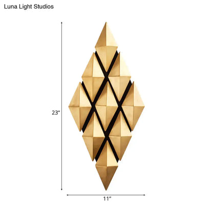 Modern gold diamond led wall lamp bedroom light fixture