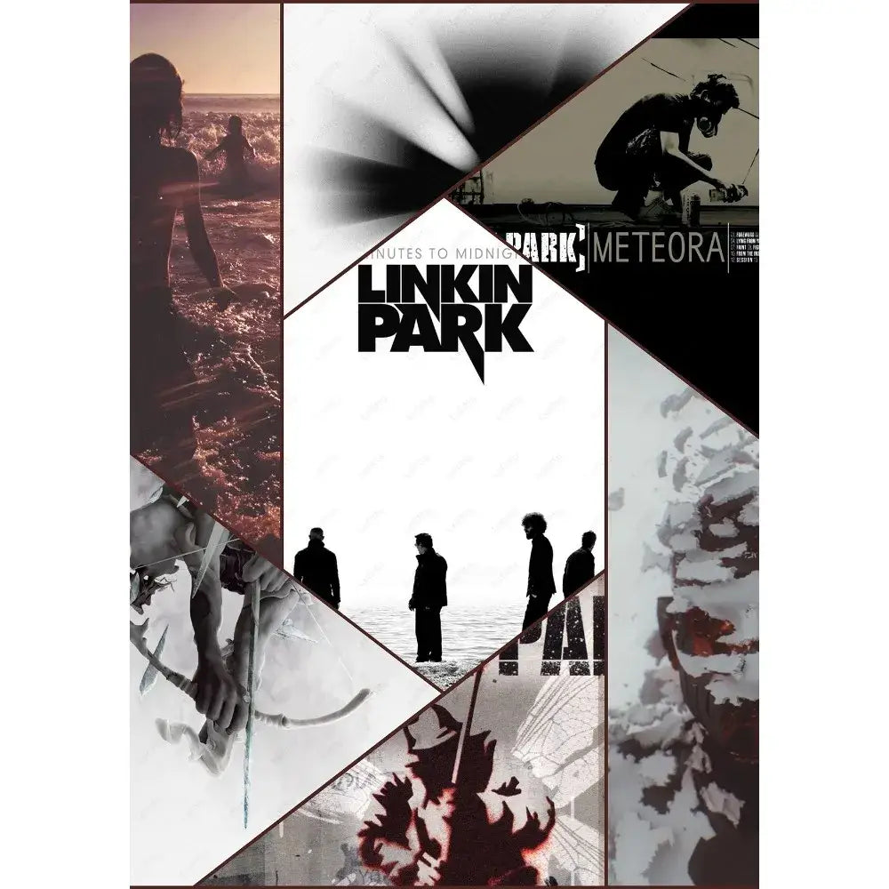 Modern black framed album poster wall art bedroom set of 5