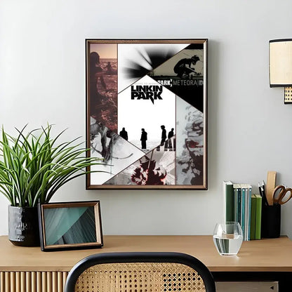 Modern black framed album poster wall art bedroom set of 5