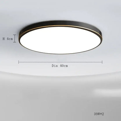Modern brushed brass copper ceiling lamp bedroom frosted glass light