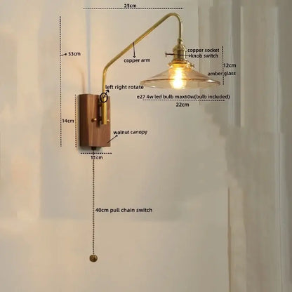 Modern brass and copper ceramic led wall lamps for bedroom