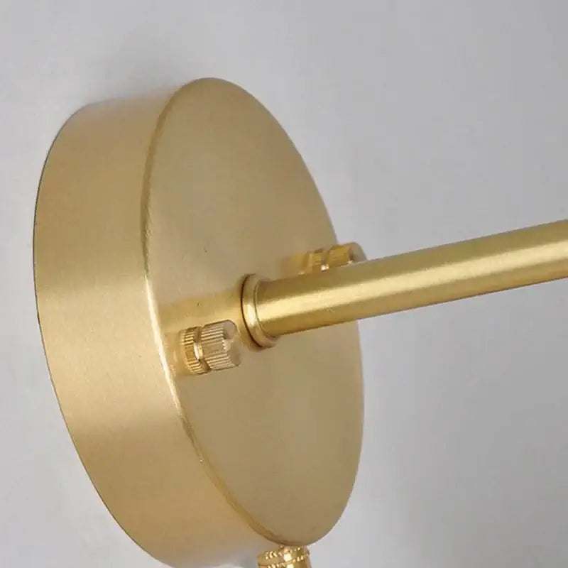 Modern copper ceramic led wall light with ribbed glass for bedroom