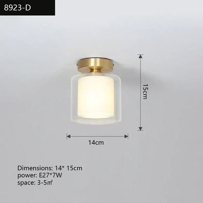 Modern decorbites copper chandelier hallway led ceiling lamp