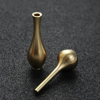 Polished brass miniature tall vase set – living room home decor