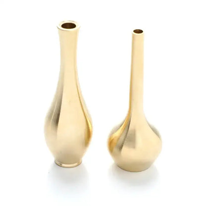 Polished brass miniature tall vase set – living room home decor