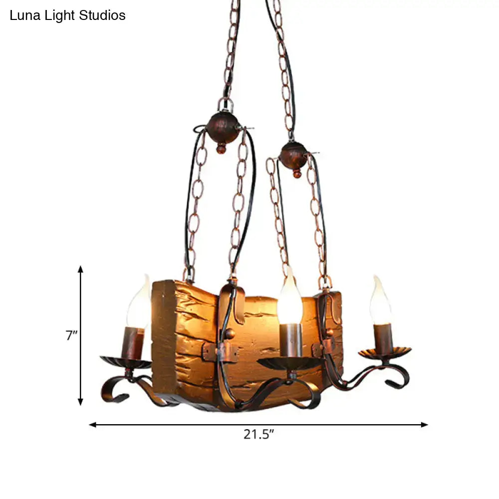 Rustic bronze island lighting chandelier – dining room 110v-120v