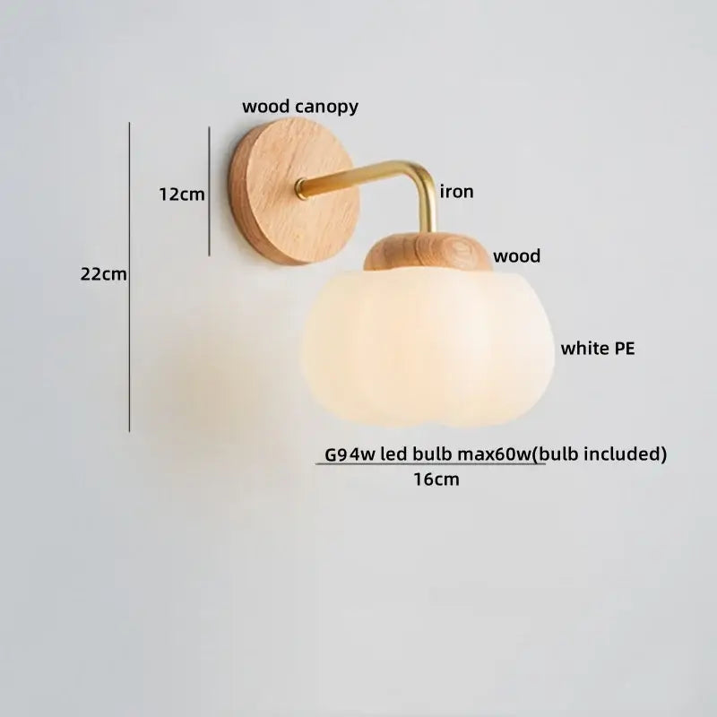 cotton led wall lamps brass wood cloud sconce bedroom