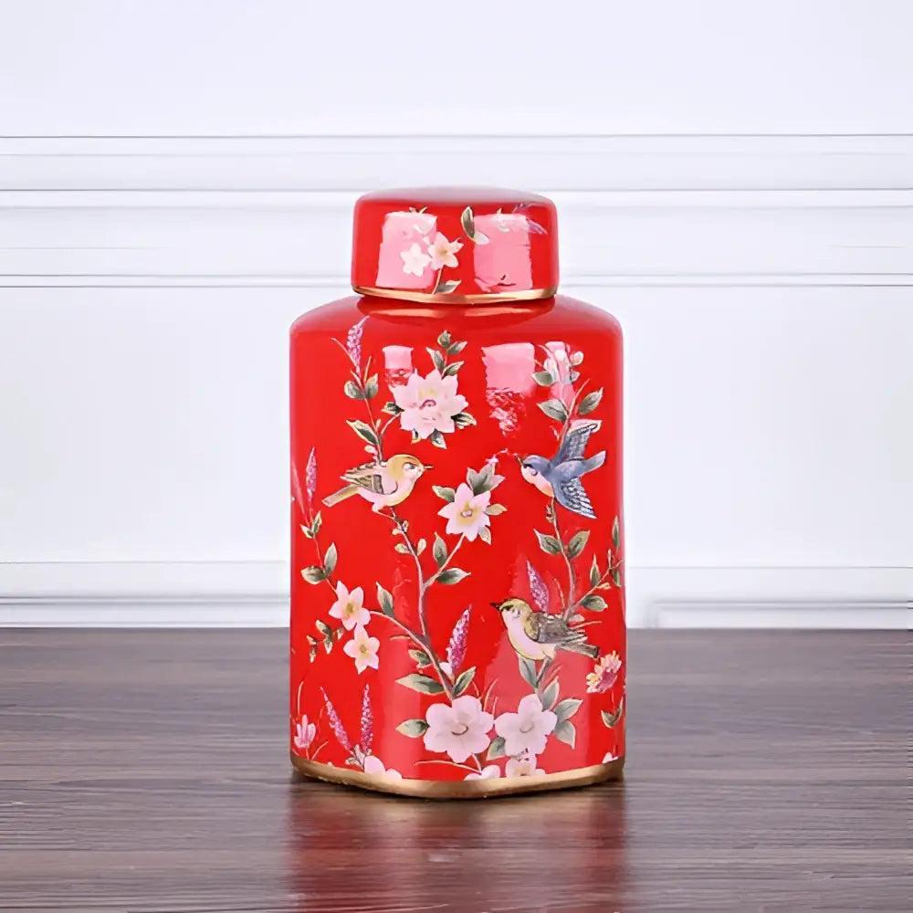 Decorbites country ceramic yellow floral jar dining room decor