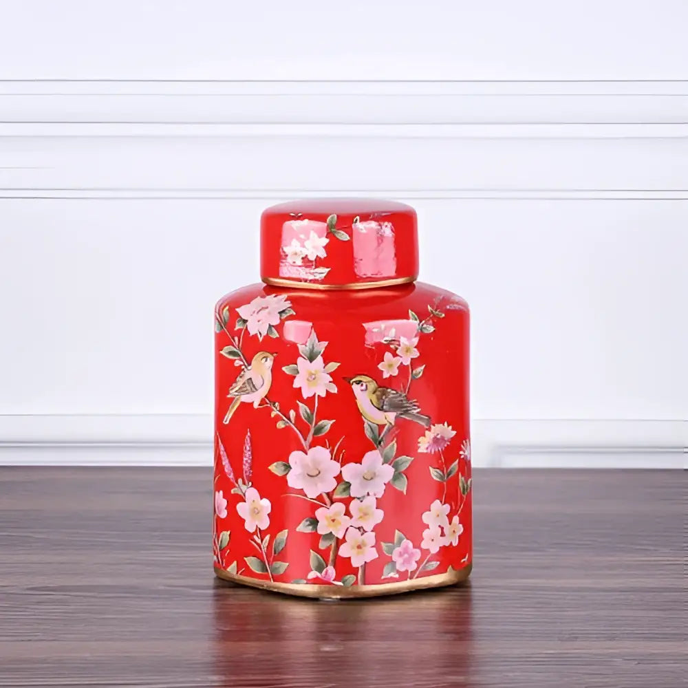 Decorbites country ceramic yellow floral jar dining room decor
