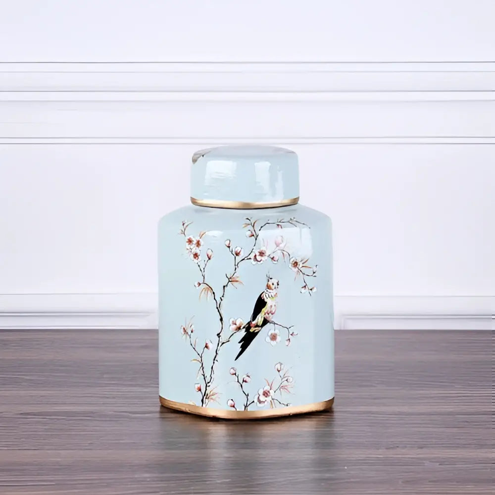 Decorbites country ceramic yellow floral jar dining room decor