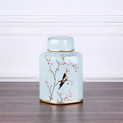 Decorbites country ceramic yellow floral jar dining room decor