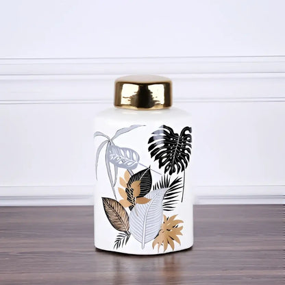 Decorbites country ceramic yellow floral jar dining room decor