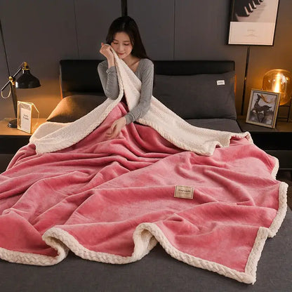 cozy autumn gray & white plush blanket – living room throw