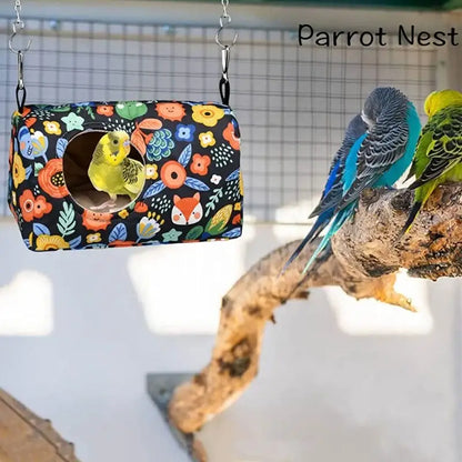 Cozy hanging hammock floral print warm bird nest for bedroom