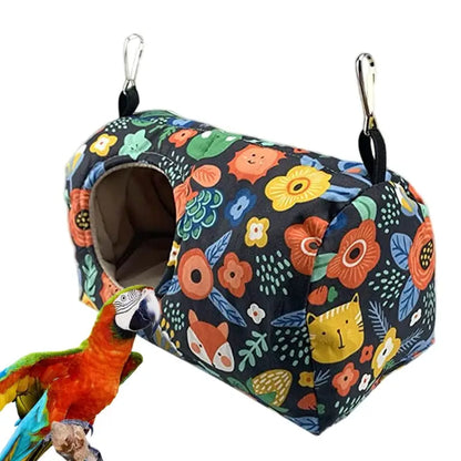 Cozy hanging hammock floral print warm bird nest for bedroom