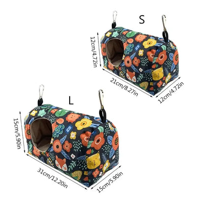 Cozy hanging hammock floral print warm bird nest for bedroom