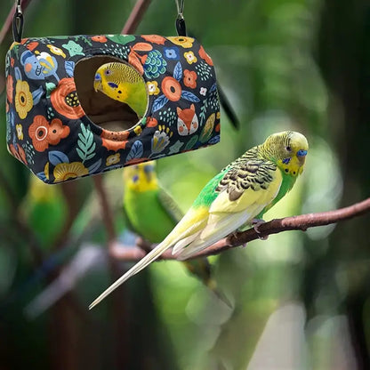 Cozy hanging hammock floral print warm bird nest for bedroom